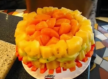 Carrot and Cucumber Stacking in Salad